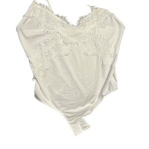Zara White Lace Bodysuit